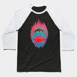 Dancing fire face Baseball T-Shirt